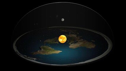  3D Rendering of Flat Earth System