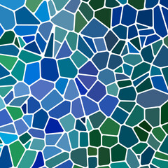 Obraz na płótnie Canvas abstract vector stained-glass mosaic background - green and blue
