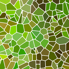 abstract vector stained-glass mosaic background - green and brown