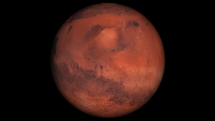 3D Rendering of Mars Spinning Loop