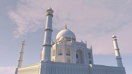 3D Rendering of Taj Mahal Daylight