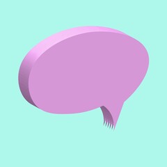 3d bubble icon. 3d bubble icon illustration. 3d rendering