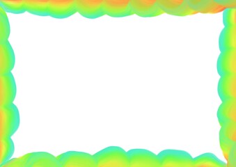 緑と赤のフレーム素材