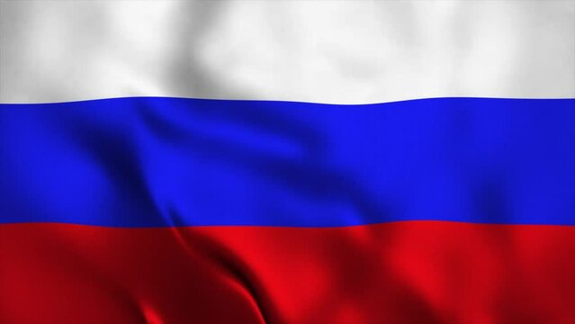 animation video flag independen day of rusia, rusian