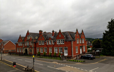 Old police station in England. Wales. victorian building. llandrindod 