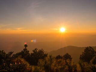 Sunset viewpoint in Thailand