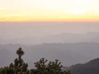 Fototapeta na wymiar Sunset viewpoint in Thailand