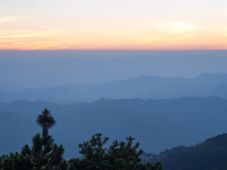 Sunset viewpoint in Thailand