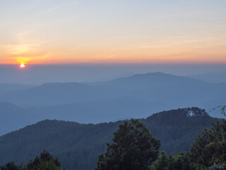 Sunset viewpoint in Thailand