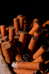 pile of cigarette stub image