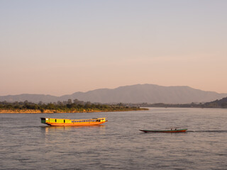 Fototapeta premium Landscape view along Golden Triangle from Mae Sai, Thailand view