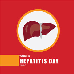 Vector World Hepatitis Day. Good for World Hepatitis Day. Posters, banners, social media. Simple and elegant design