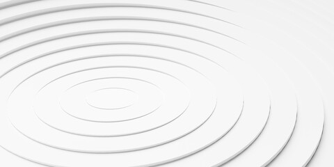 Fototapeta na wymiar Concentric linear offset white rings or circles steps background wallpaper banner