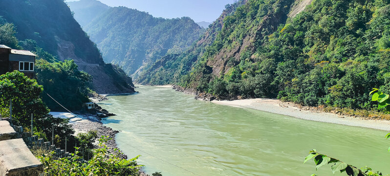 view of the river in the mountains