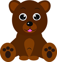 teddy bear cartoon vector illustration