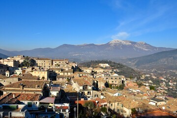 Beautiful view of the Alatri village in the Lazio region in Italy