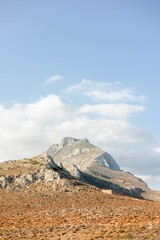 mountain at elafonissi beach in Crete, greece, balos lagoon Kissamos