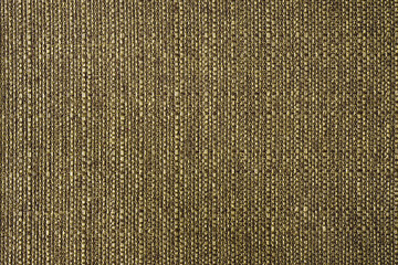 Close-up texture of natural brown coarse weave fabric or cloth. Fabric texture of natural cotton or linen textile material. Blue canvas background. Decorative fabric for upholstery, furniture, walls