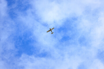 small plane seen from below