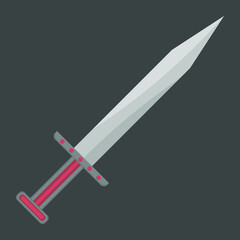 Vector sword. Metal sword for the game. Vector
