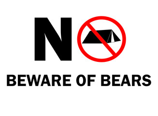 No camping, beware of bears