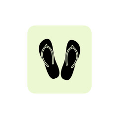 Flip flops - summer slippers, isolated vector illustration.