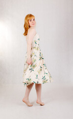 Fototapeta premium portrait of a girl with red hair