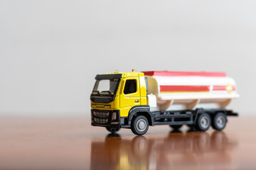 toy heavy truck over white background