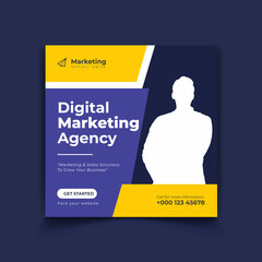 Corporate Digital Marketing Social Media Post  Template Banner