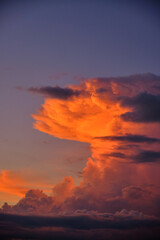 Fototapeta premium stock photo of spectacular sunset clouds at evening