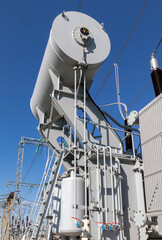 High voltage power transformer substation