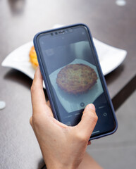 Postres de helado con Chocolate.