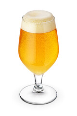 Beer glass isolated on white.