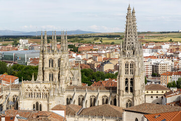 Fototapeta na wymiar view of burgos cathedral, castilla y leon, spain.