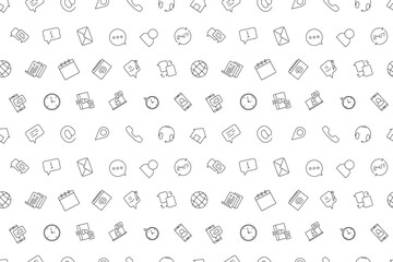 Vector contact us pattern. Contact us seamless background