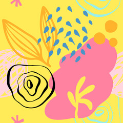 vector teenage seamless neon pattern naive style