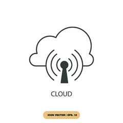 cloud icons  symbol vector elements for infographic web