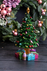 Christmas tree and gitt boxes