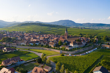 Fototapeta na wymiar Village de Bergheim, Alsace, France