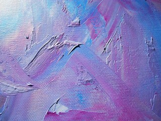 Background of blue purple pastel oil painting. Abstract art texture. Hand-painted background. SELF MADE.