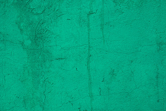 The surface is made of green paint.