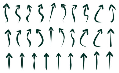 Collection of useful arrow line assets. arrow varies