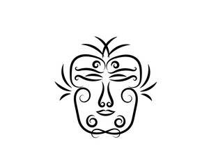 Sketch of the face of a fairy tale character