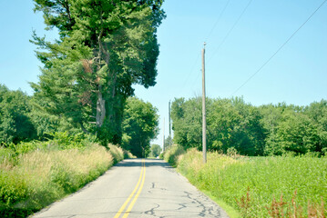 Fototapeta na wymiar Country Road in Anywhere, USA