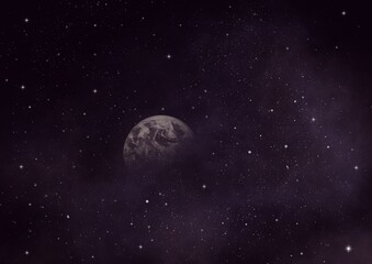 Naklejka premium moon and stars