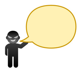 話す悪い人の吹き出し