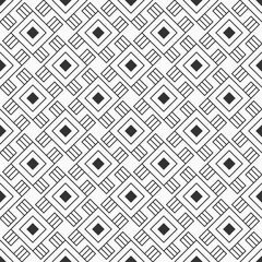 Abstract seamless vector pattern. Repeating geometric rhombuses. Geometric ornament. Black and white background.