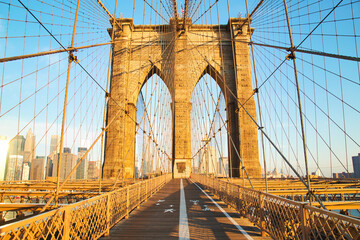 Brooklyn Bridge at Sunrise, New York City, New York