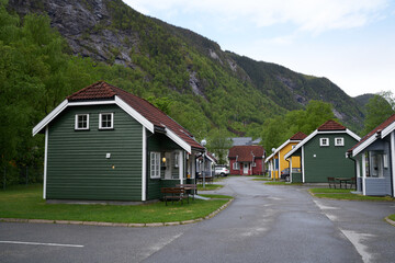 Residental wooden houses in norway, rjukan