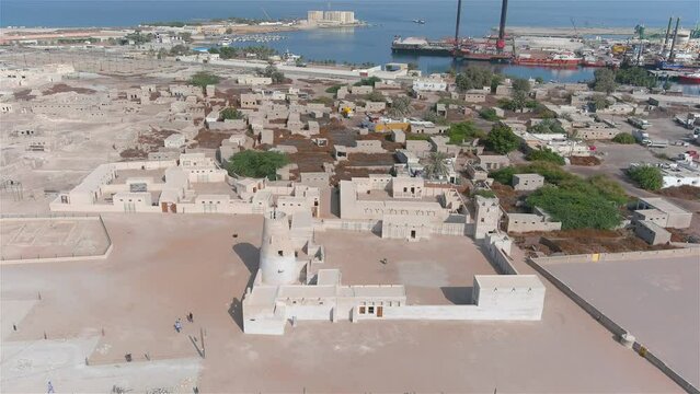 
Al bithnah fort in ras al Khaimah, 2022,drone
aerial view from United Arab Emirates, 2022
